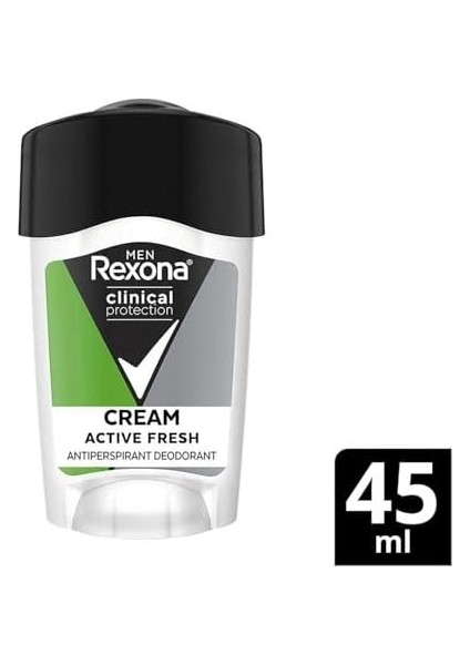 Rexona Clinical Protection Erkek Stick Deodorant Active Fresh Ter Kokusuna Karşı Koruma 45 ml fiyatları