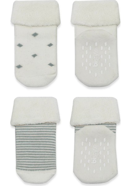 2'li Havlu Soket Kaymaz Çorap 10504 Nil Ekru modelleri