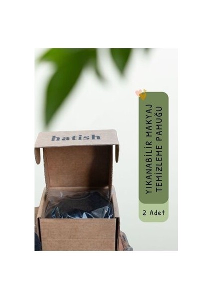 Yıkanabilir Makyaj Temizleme Pamuğu 2 Adet Siyah Yumuşak ve Dayanıklı Cilt Dostu