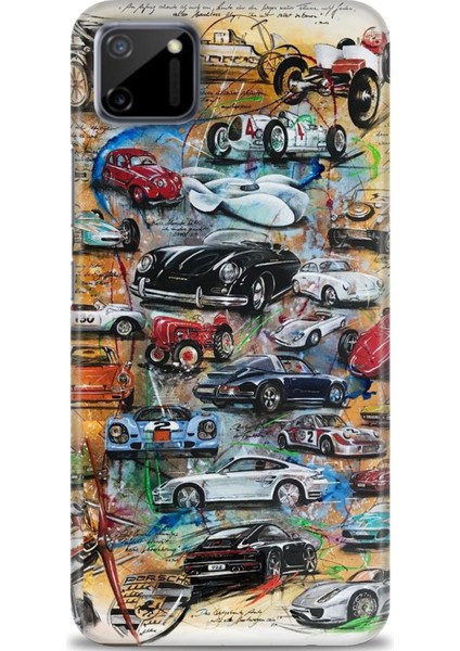 Realme C11 Kılıf Hd Baskılı Kılıf + 9h Nano Tam Kaplayan Ekran Koruyucu 483