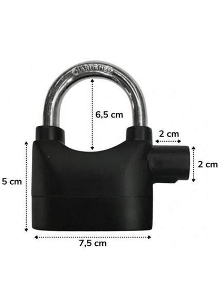 Desibel Siyah Alarmlı Çok Fonksiyonlu Ekstra Güvenlikli Kare Asma Dolap Kilidi modelleri