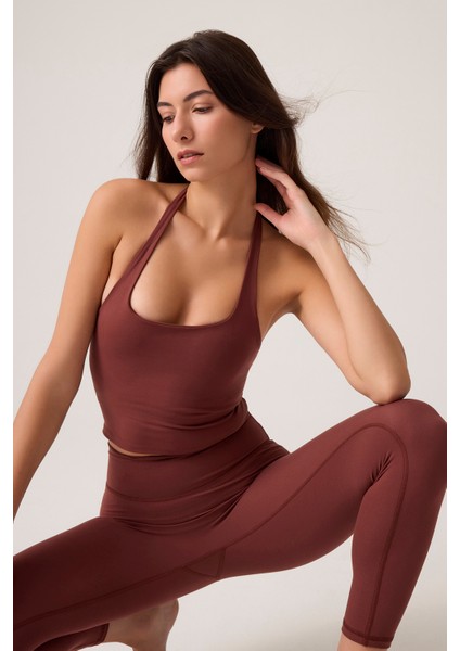 x Ece Bordo Halter Yaka Top Halter Tank fırsatları