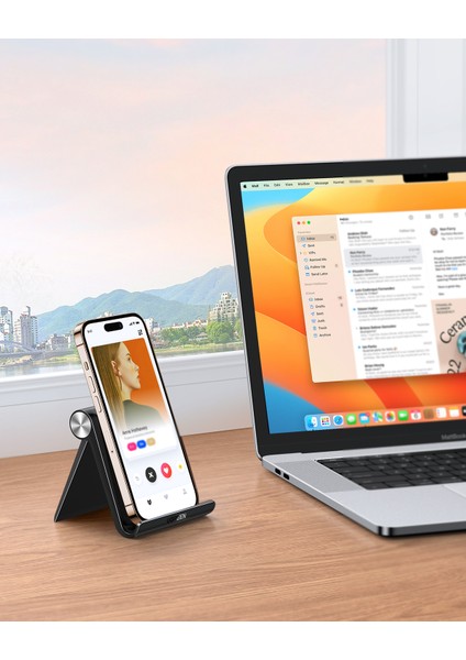 Çok Amaçlı Masaüstü Telefon Standı, Siyah, 50747 fırsatları