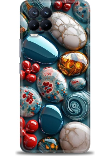 Realme 8 Kılıf Hd Baskılı Kılıf + 9h Nano Tam Kaplayan Ekran Koruyucu 349