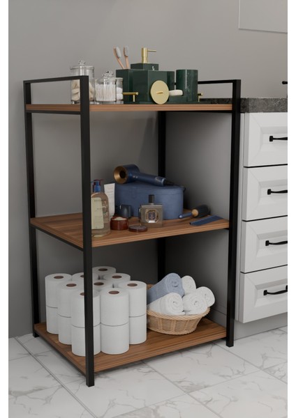 3 Katlı Banyo Rafı Metal Çerçeveli Çok Amaçlı Organizer,çamaşır Odası,havlu Düzenleyici Banyo Dolabı modelleri