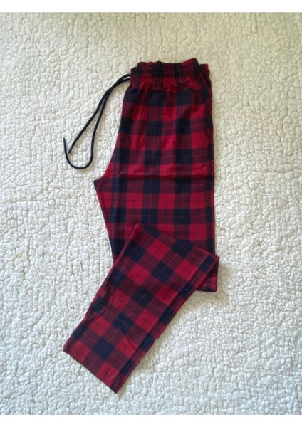 Orta Kalın Unisex Ekose Büyük Kare Desenli 2'li Pijama Altı / Ultra Kalite Eşofman indirimleri