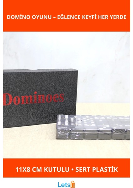 Taşımak Için Uygun Dayanıklı Plastik Kutulu Domino Oyunu