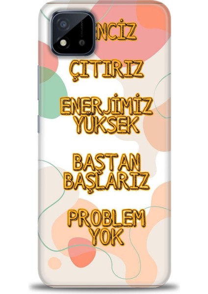 Realme C11 2021 Kılıf Hd Baskılı Kılıf + 9h Nano Tam Kaplayan Ekran Koruyucu 170