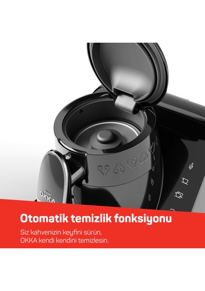 OK0040-2000 Elite Türk Kahve Makinesi Siyah-Krom
