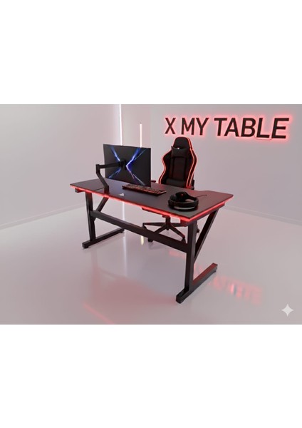 x My Table Led'li 130 x 65 x 76 Rgb'li Kumandalı Oyuncu Masası Oyuncu Masası fırsatları