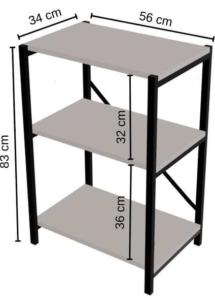 Mutfak Rafı Malzeme Dolabı 3 Katlı Mikrodalga Fırın Çok Amaçlı Dolap Kitaplık Çiçeklik Koltuk Yanı fırsatları