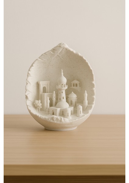 Yarım Ay Figürlü Şehirmanzaralı Dekoratif Obje