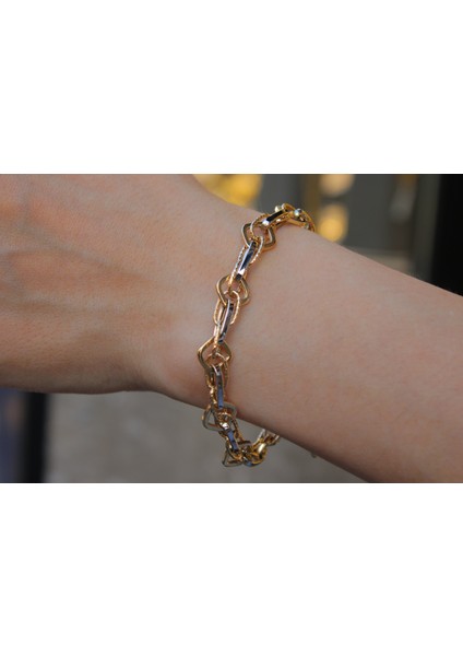 14 Ayar Altın 5,10 gr Üç Renk Bileklik