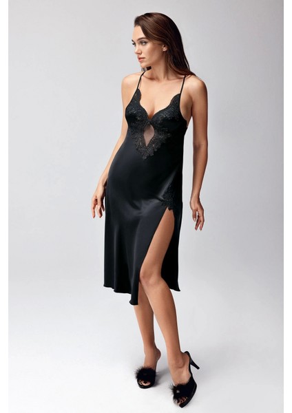 Freshness 9950-GS Saten Ortişli Gecelik Sabahlık Takım modelleri