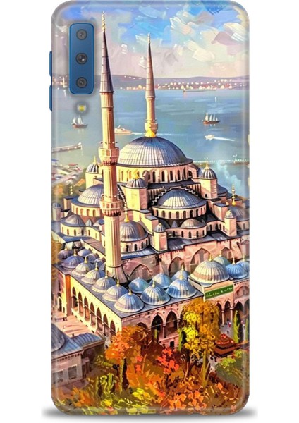 Samsung Galaxy A7 2018 Hd Baskılı Kılıf + 9h Nano Tam Kaplayan Ekran Koruyucu 226