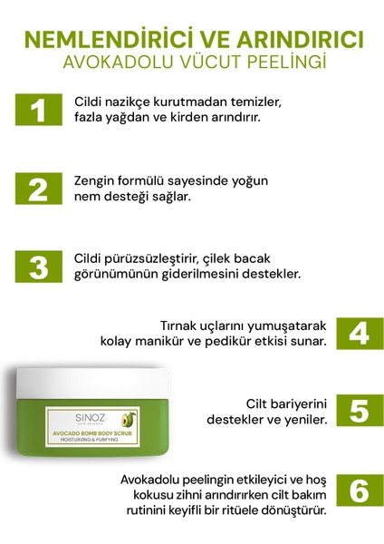 Avokado Bomb Nemlendirici ve Arındırıcı Vücut Peelingi 300 gr fiyatları