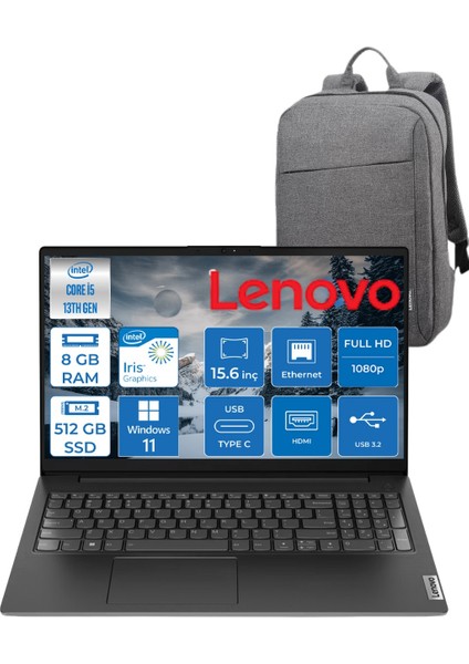 V15 G4 Iru 83A100A5TR I5-13420H 8 GB 512 GB SSD UHD Graphics 15.6 Fhd W11P Dizüstü Bilgisayar