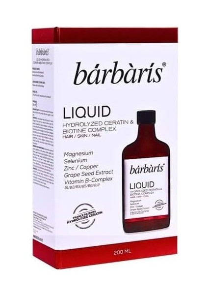 Barbaris Likit Keratin Biotine Complex 200 ml