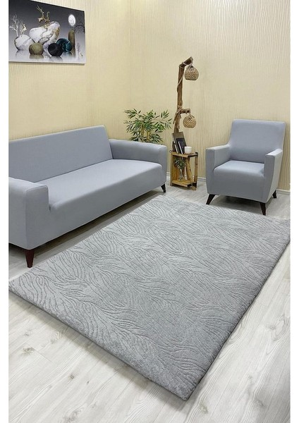 Zebra Model Welsoft Halı Örtüsü Açık Gri Renk - 200 x 300