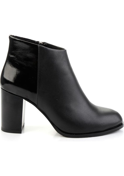 Siyah Siyah Hakiki Deri Kadın Bot & Bootie K02208021603