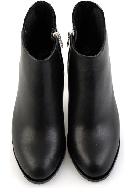 Siyah Siyah Hakiki Deri Kadın Bot & Bootie K02208021603 fırsatları