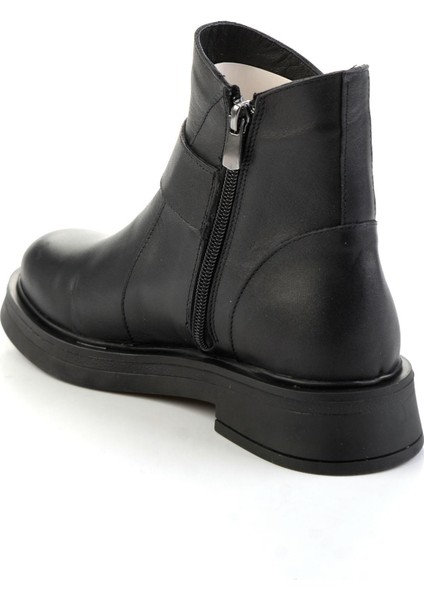 Siyah Hakiki Deri Kadın Bot & Bootie K02717030403 modelleri