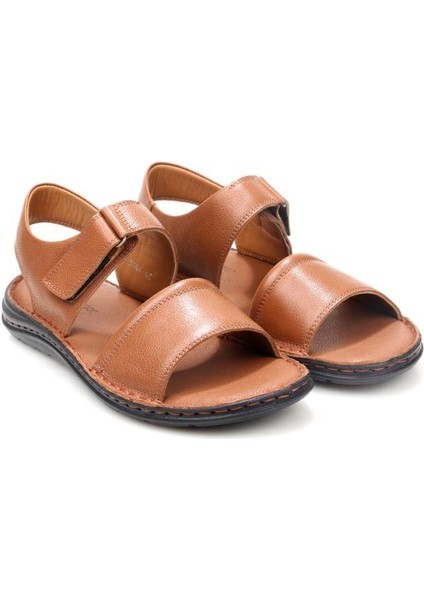 PS-33550 Ortopedik Erkek Masaj Tabanlı Hakiki Deri Sandalet Terlik fiyatları