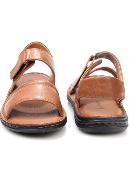 PS-33550 Ortopedik Erkek Masaj Tabanlı Hakiki Deri Sandalet Terlik fırsatları