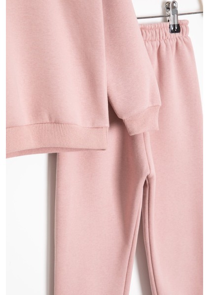 Pembe Gülenyüz Nakışlı Şardonlu Kız Çocuk Eşofman Takımı 23356 fırsatları