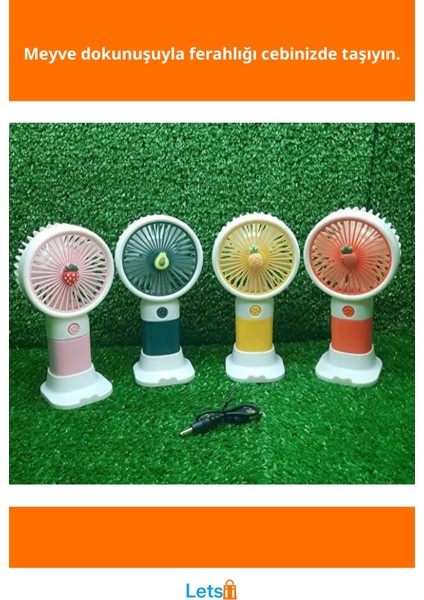 Sevimli Tasarımlı USB Şarjlı Telefon Tutuculu El Fanı fiyatları