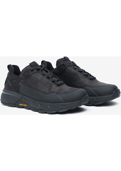 Erkek Siyah Hakiki Deri Su Geçirmez Outdoor Ayakkabı 5K1GA16348