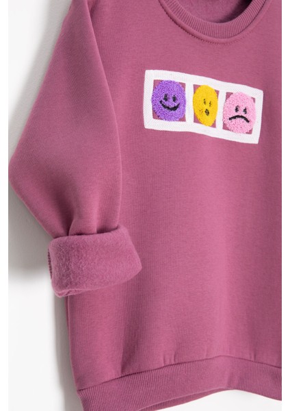 Gül Kurusu Gülenyüz Nakışlı Şardonlu Kız Çocuk Eşofman Takımı 23359 modelleri