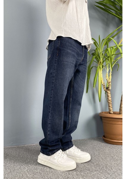 Lacivert Taşlanmış Jean - Kot Pantolon Regular Kalıp fiyatları