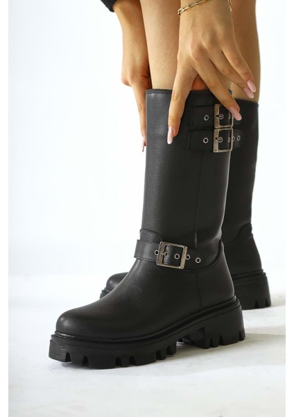 Kadın Siyah Kısa Çizme Bot - Siyah - 36 modelleri