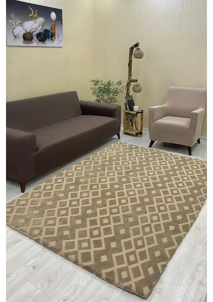 Karnaval Model Welsoft Halı Örtüsü Vizon Renk - 200 x 300