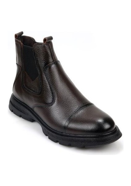 Bzky 2311 Erkek Kauçuk Taban Termal Hakiki Deri Bot