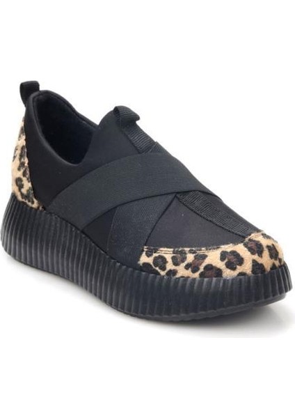 Fendii 02994 Bağcıksız Yüksek Taban Kadın Spor Ayakkabı