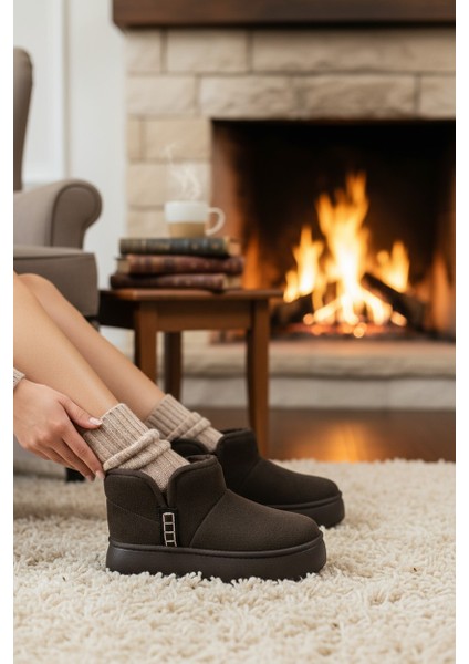 Darkstep Kahve Esnek Poli Taban Içi Tüylü Kısa Bot fiyatları