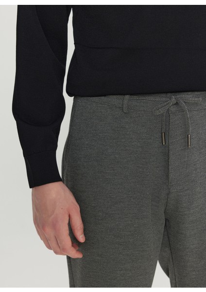 Bağlamalı Bel Dar Paça Jogger Gri Melanj Erkek Pantolon ACE001261527_GMJ fırsatları