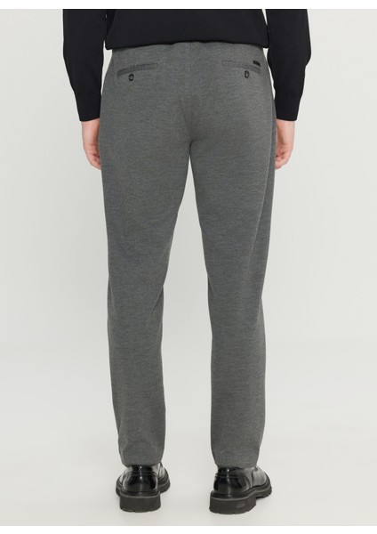 Bağlamalı Bel Dar Paça Jogger Gri Melanj Erkek Pantolon ACE001261527_GMJ indirimleri