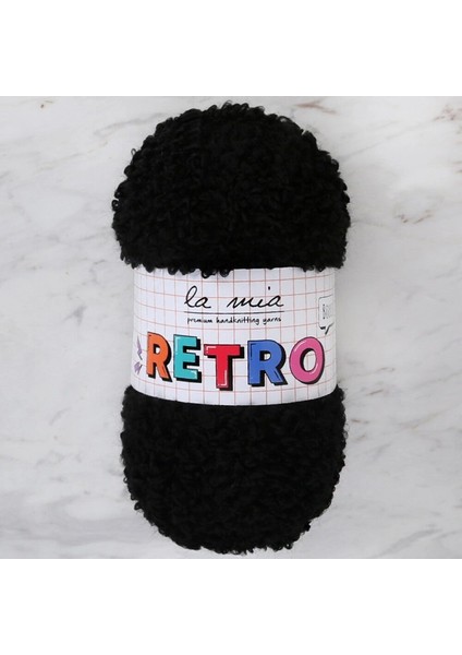 La Mia RETRO Siyah El Örgü İpi - LM6500