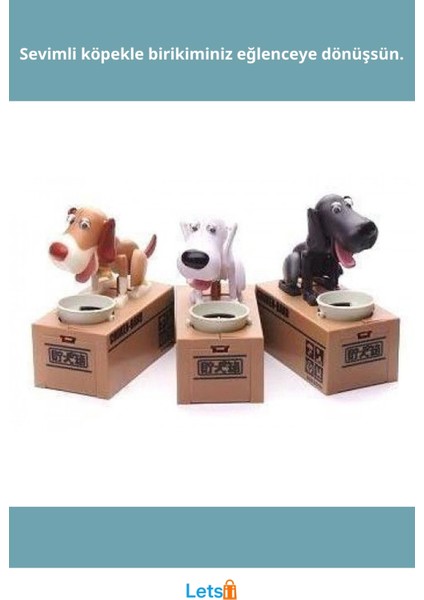 Sevimli Para Yiyen Köpek Kumbara 16 cm Sert Plastik fiyatları