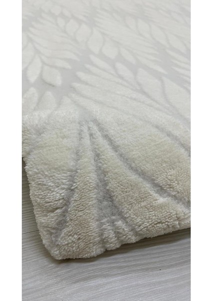 Yaprak Model Welsoft Halı Örtüsü Krem Renk - 200 x 300 fiyatları