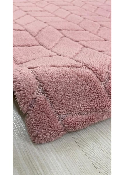 Baklava Model Welsoft Halı Örtüsü Pudra Renk - 200 x 300 fiyatları