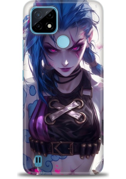 Realme C21 Kılıf Hd Baskılı Kılıf + 9h Nano Tam Kaplayan Ekran Koruyucu 276