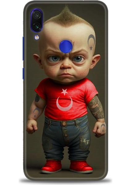 Xiaomi Redmi Note 7 Hd Baskılı Kılıf + 9h Nano Tam Kaplayan Ekran Koruyucu 244