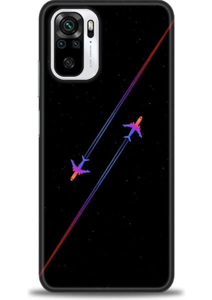 Xiaomi Redmi Note 10S Hd Baskılı Kılıf + 9h Nano Tam Kaplayan Ekran Koruyucu 390