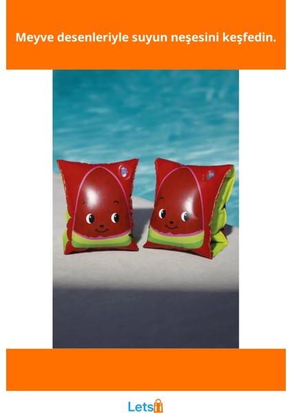 Meyve Desenli Çocuk Deniz Kolluğu 5 12 Yaş Karpuz ve Ananas Tasarımlı fiyatları