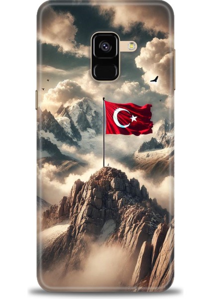 Samsung Galaxy A8 2018 Hd Baskılı Kılıf + 9h Nano Tam Kaplayan Ekran Koruyucu 34