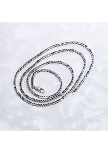 3n Kare Traşlı Tilki Kuyruğu Gümüş Zincir fiyatları